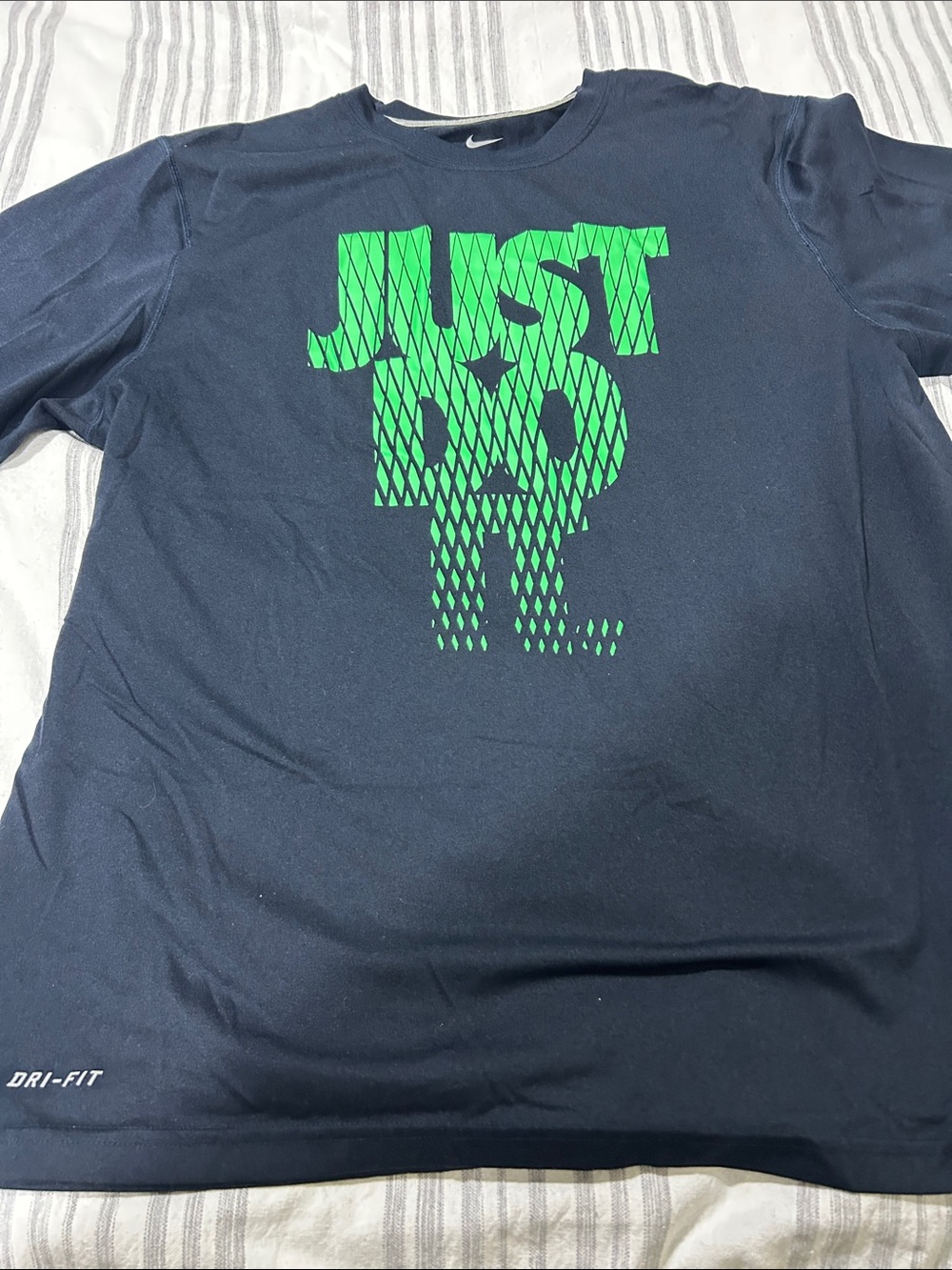 Nike Black Short-Sleeve 'Just Do It' Graphic Tee with Neon Green Print